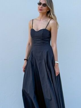 Black Maxi Dress summer dress with open back